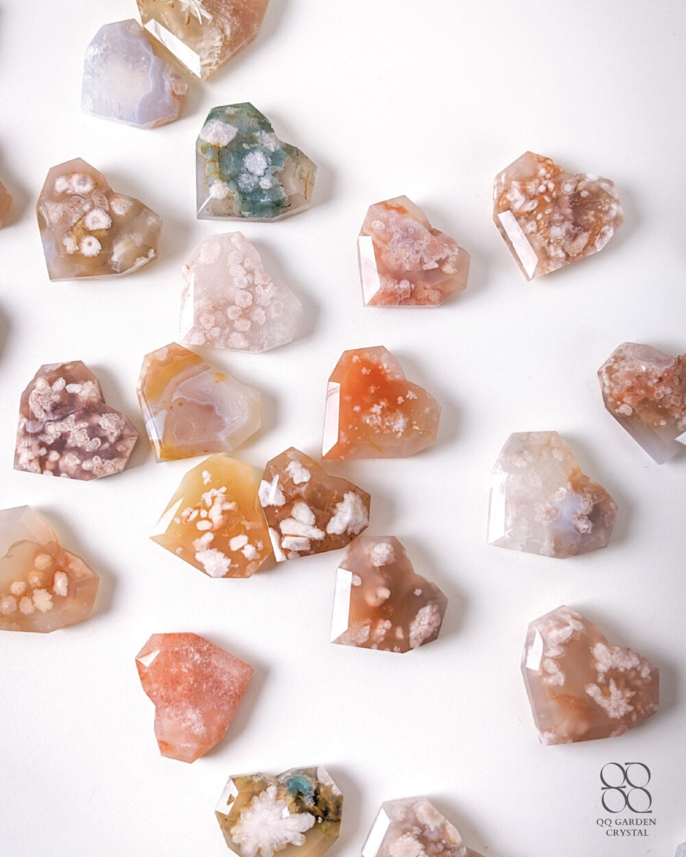 AA級櫻花瑪瑙愛心·天然櫻花瑪瑙·招愛情·招桃花·好人緣·心輪療癒🌸