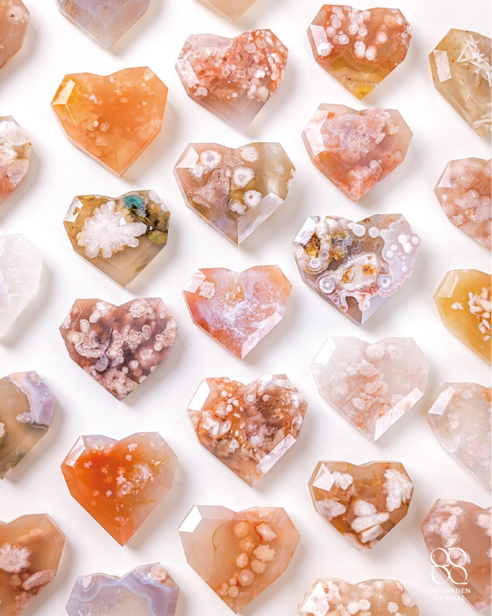 AA級櫻花瑪瑙愛心·天然櫻花瑪瑙·招愛情·招桃花·好人緣·心輪療癒🌸