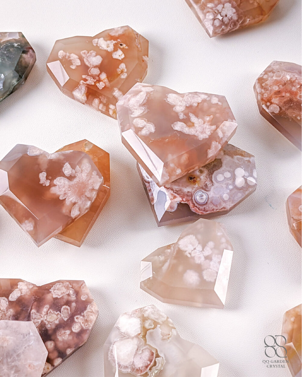 AA級櫻花瑪瑙愛心·天然櫻花瑪瑙·招愛情·招桃花·好人緣·心輪療癒🌸