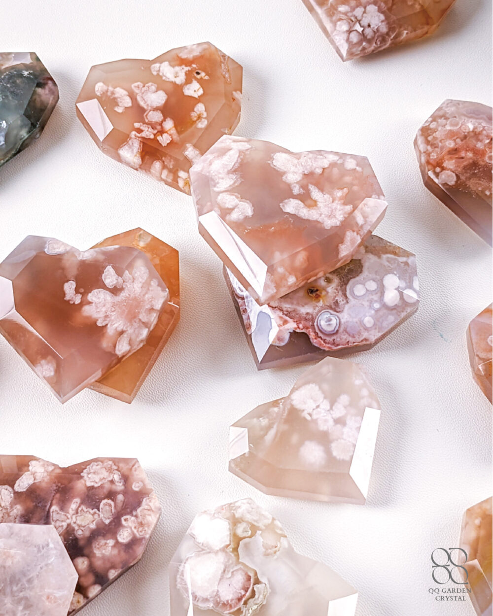 AA級櫻花瑪瑙愛心·天然櫻花瑪瑙·招愛情·招桃花·好人緣·心輪療癒🌸