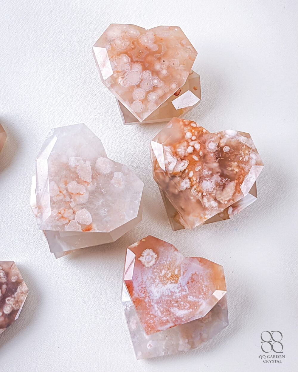 AA級櫻花瑪瑙愛心·天然櫻花瑪瑙·招愛情·招桃花·好人緣·心輪療癒🌸