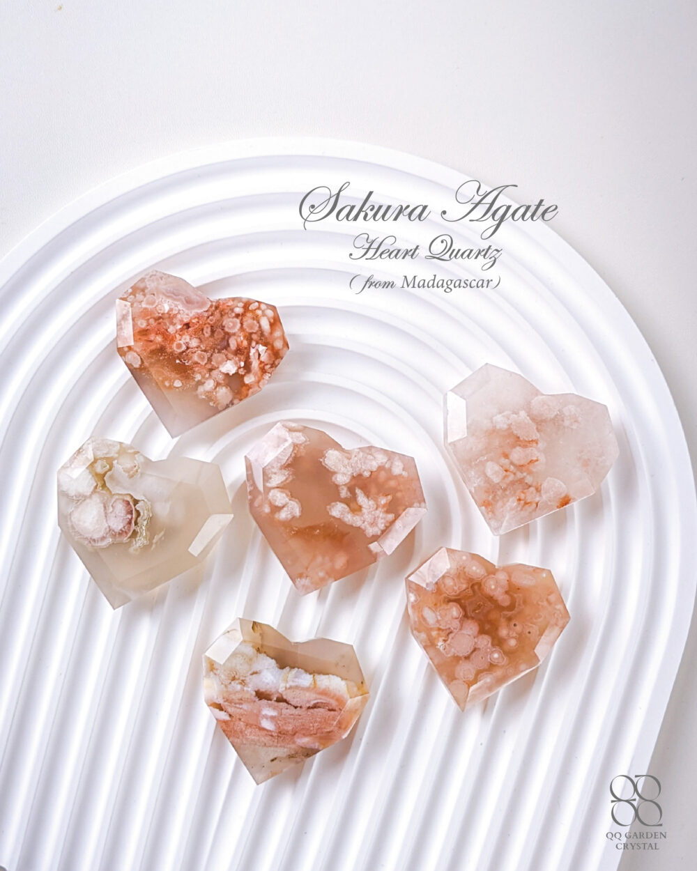 AA級櫻花瑪瑙愛心·天然櫻花瑪瑙·招愛情·招桃花·好人緣·心輪療癒🌸